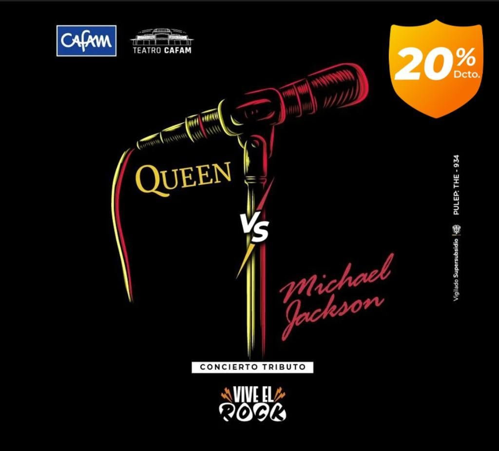 Concierto Tributo Queen Vs Michael Jackson en Teatro Cafam - Av. Car 68 No. 90 - 88 - Bogotá - 24 de julio...