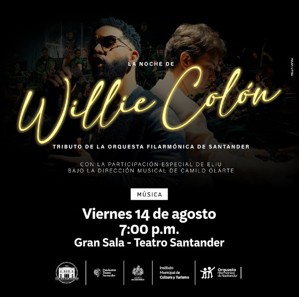 La Noche de Willie Colón en Teatro Santander - Bucaramanga - 14 de agosto de 2026