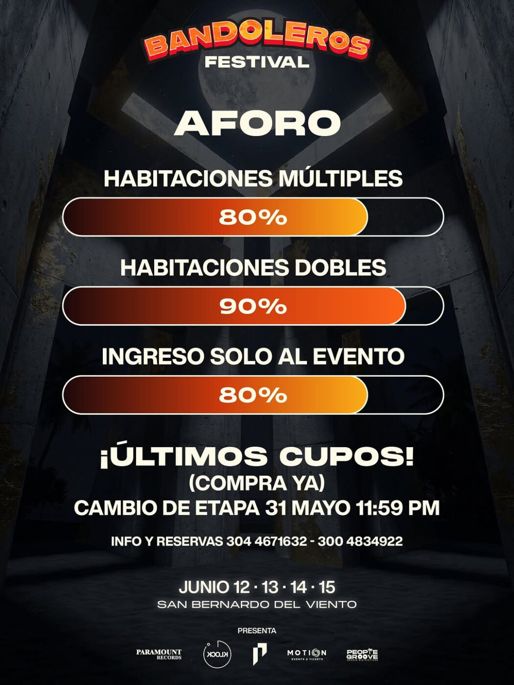 Bandoleros Festival en San Bernardo del Viento - Medellín, Colombia - 15 de junio de 2026