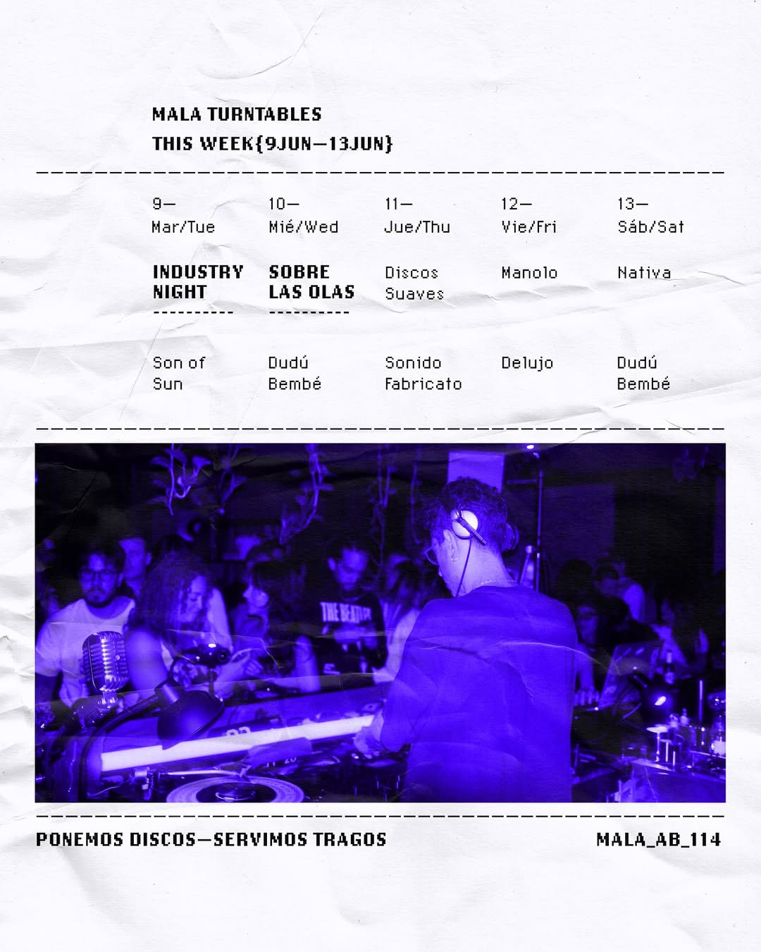 Mala Turntables This Week - Mala Audio Bar - 11 de junio de 2026