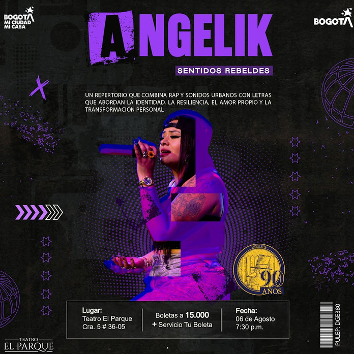 " Angelik Dk" - Sentidos Rebeldes en Teatro el Parque - Bogotá