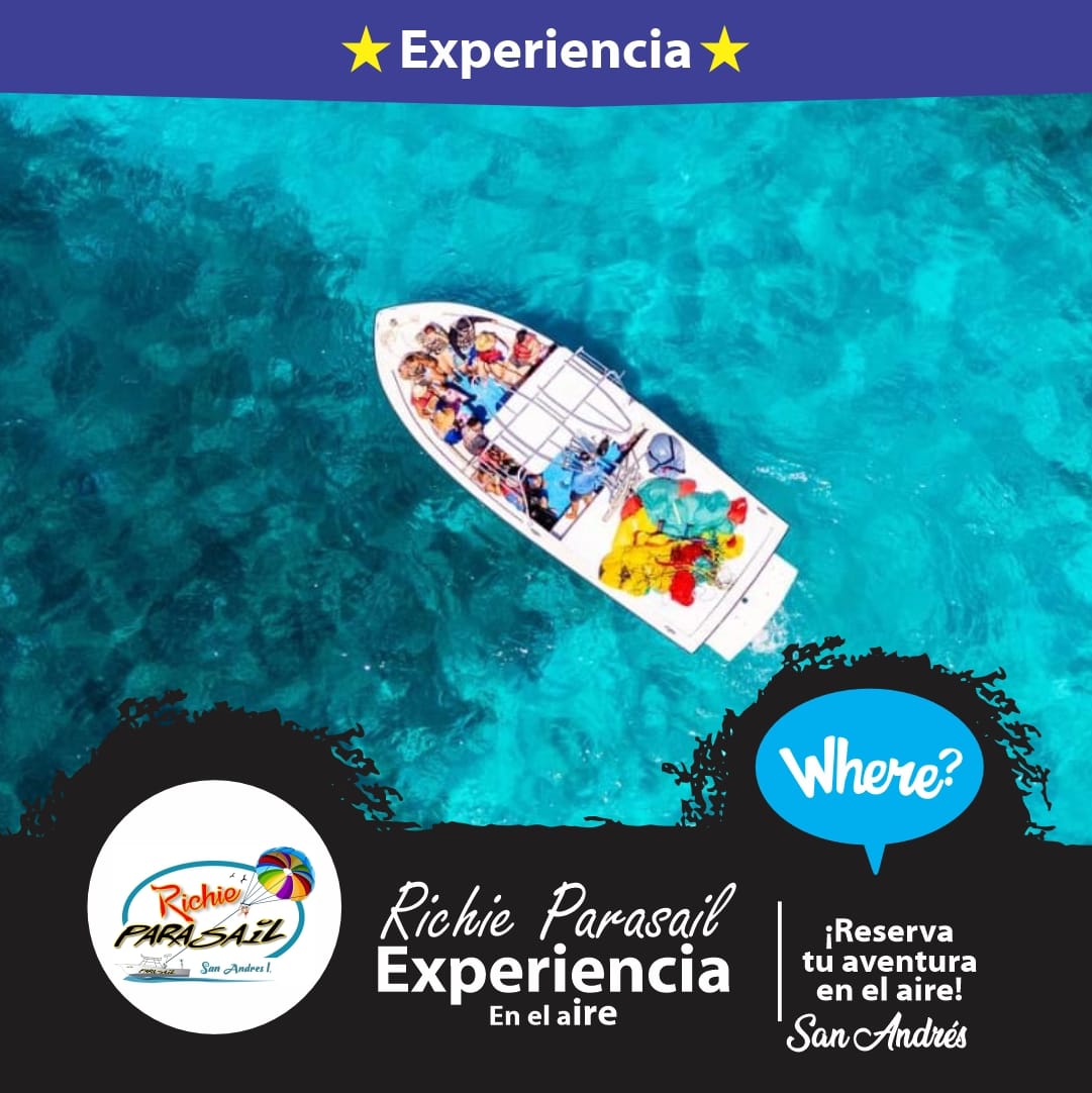 EXPERIENCIA WHERE RICHIE PARASAIL EN SAN ANDRES