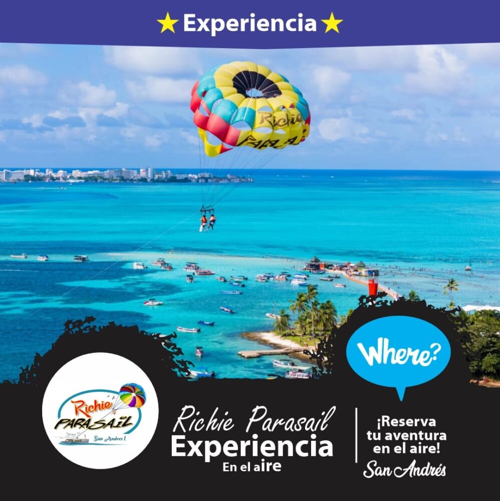 EXPERIENCIA WHERE RICHIE PARASAIL EN SAN ANDRES