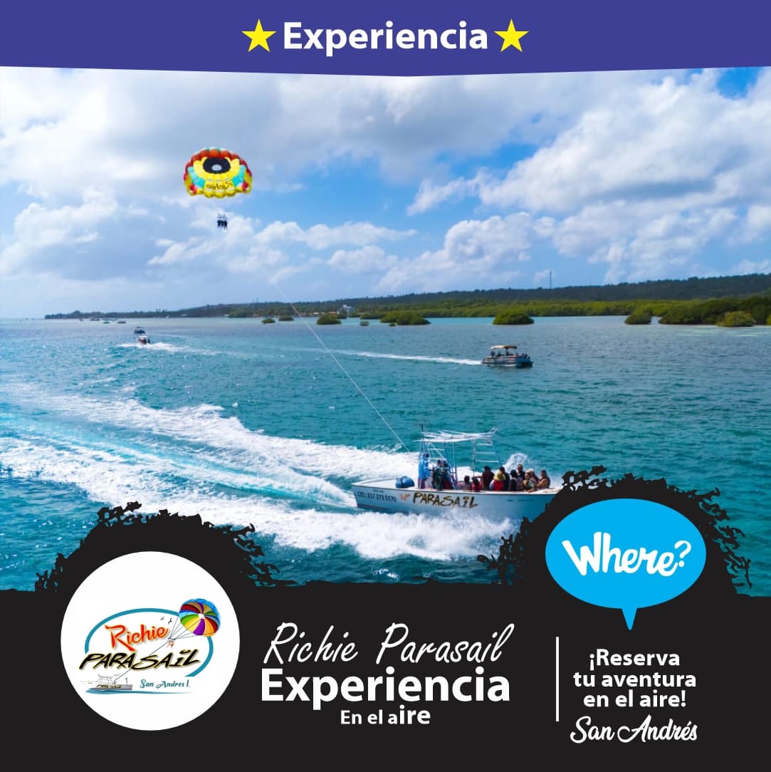 EXPERIENCIA WHERE RICHIE PARASAIL EN SAN ANDRES